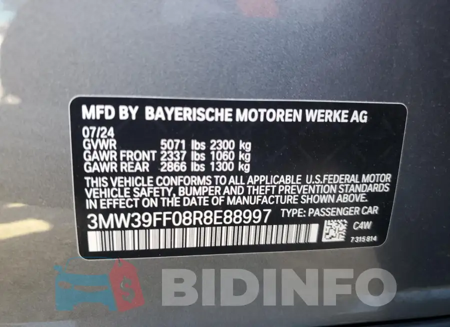 3MW39FF08R8E88997 Photo# 12