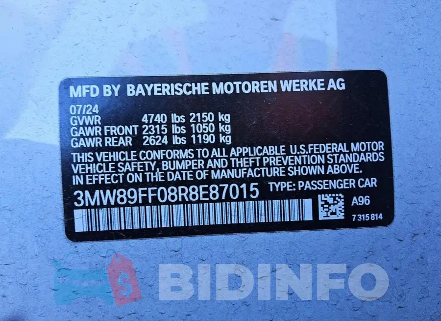 3MW89FF08R8E87015 Photo# 11