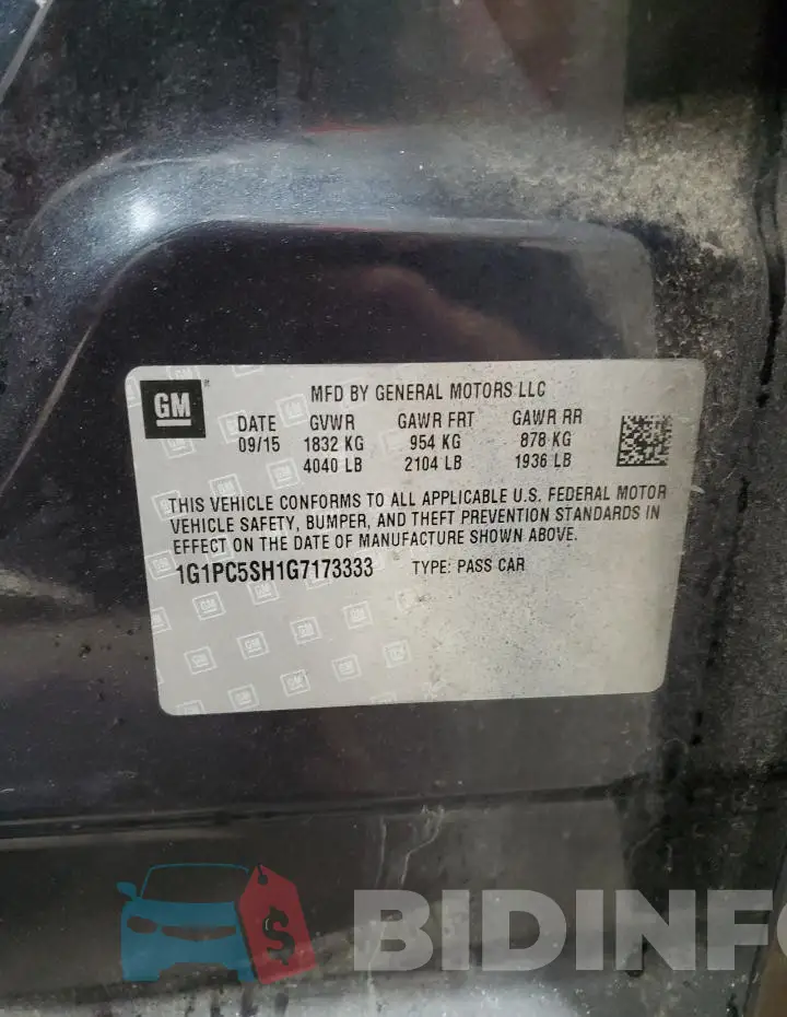 1G1PC5SH1G7173333 Photo# 12