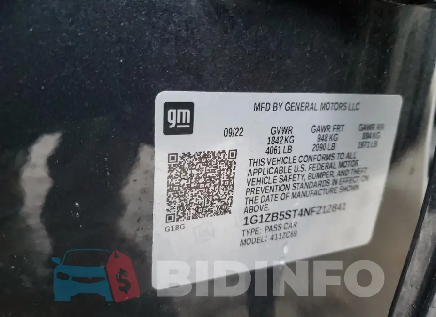 1G1ZB5ST4NF212841 Photo# 12