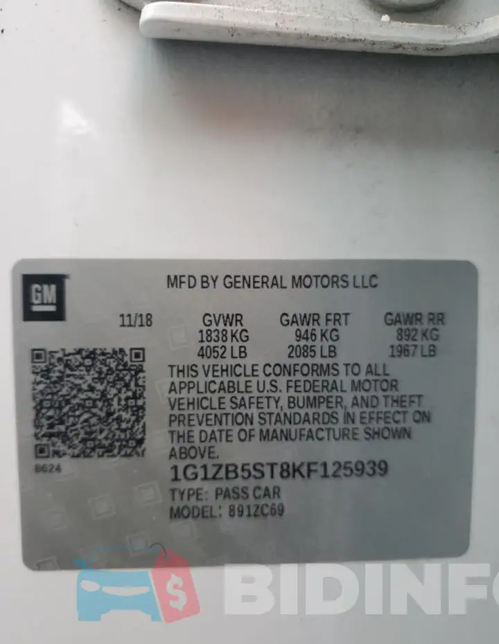 1G1ZB5ST8KF125939 Photo# 12