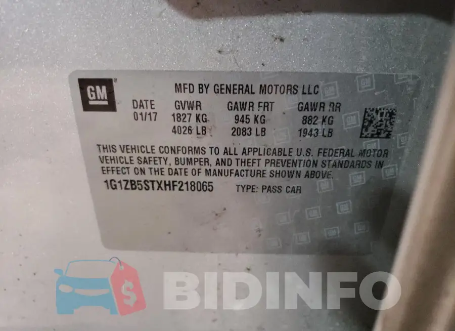 1G1ZB5STXHF218065 Photo# 12