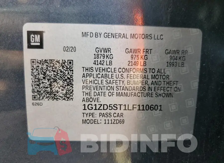 1G1ZD5ST1LF110601 Photo# 13