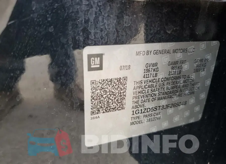 1G1ZD5ST3JF265048 Photo# 12
