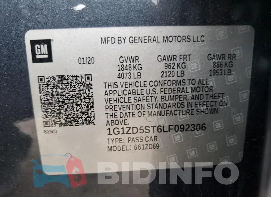 1G1ZD5ST6LF092306 Photo# 12