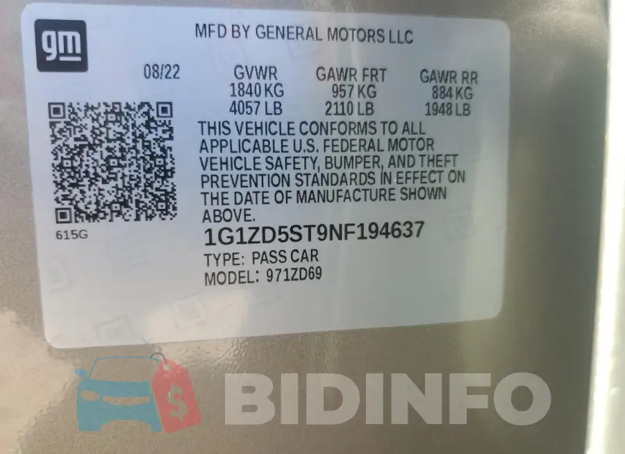 1G1ZD5ST9NF194637 Photo# 12