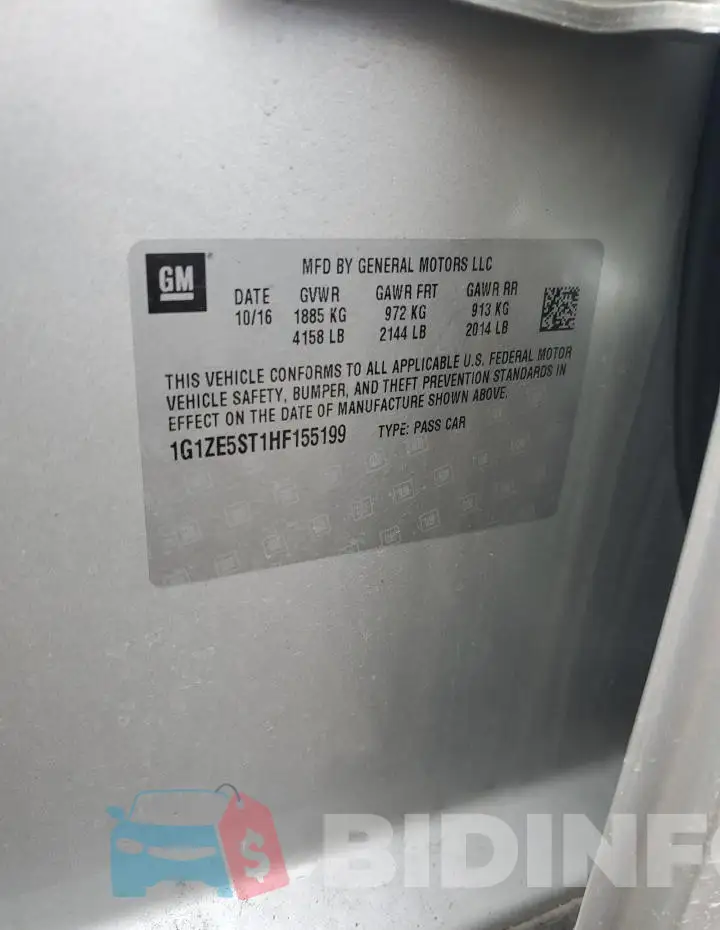 1G1ZE5ST1HF155199 Photo# 12