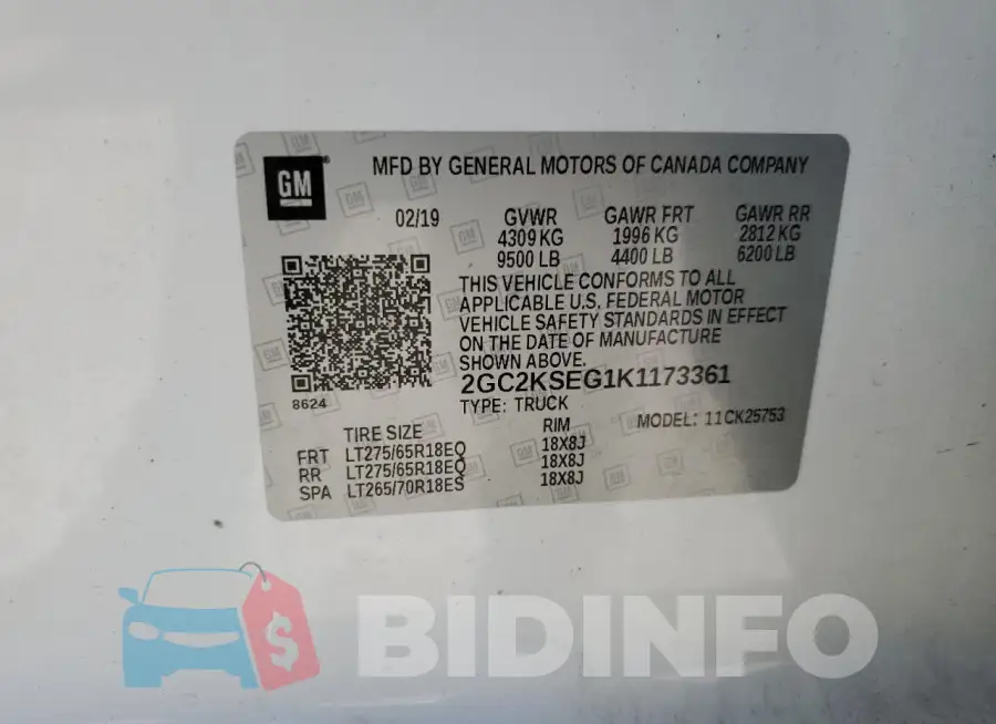 2GC2KSEG1K1173361 Photo# 13