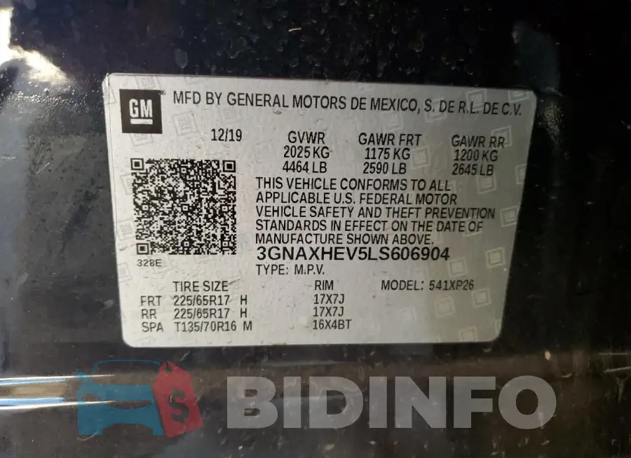 3GNAXHEV5LS606904 Photo# 13