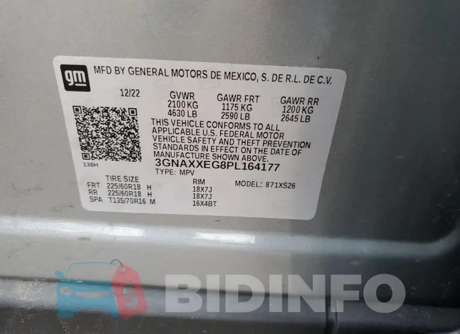3GNAXXEG8PL164177 Photo# 13