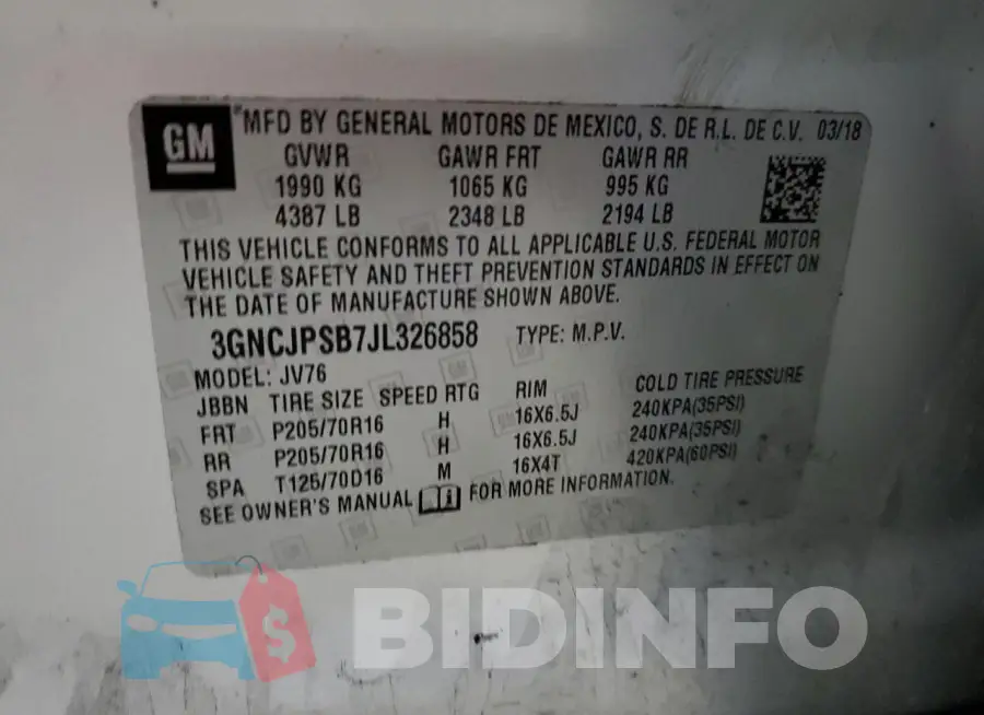 3GNCJPSB7JL326858 Photo# 12