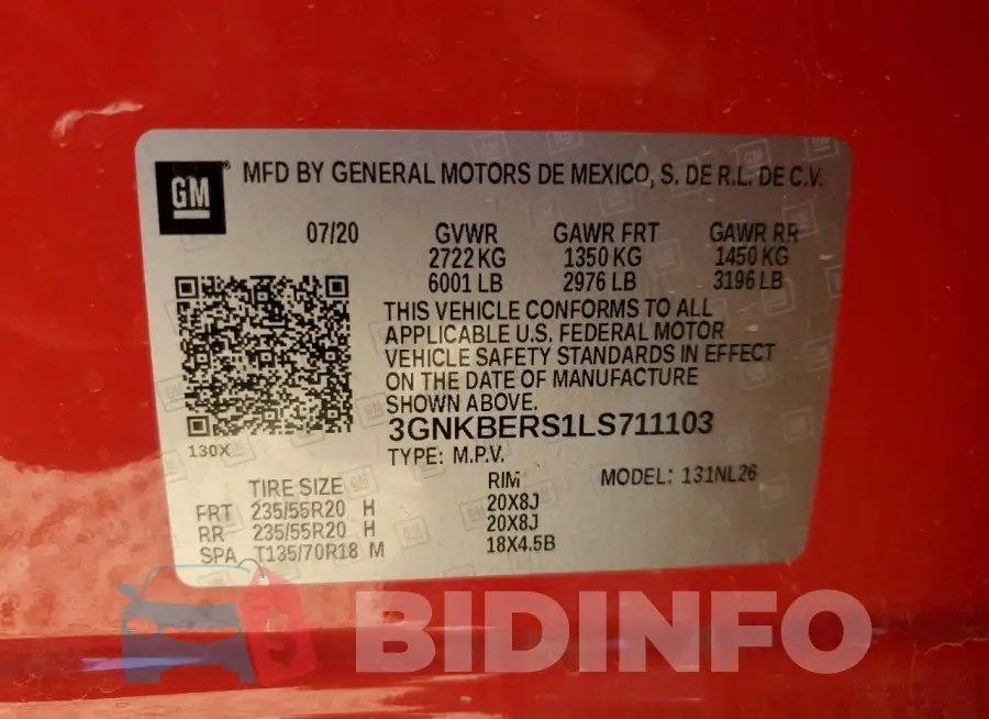 3GNKBERS1LS711103 Photo# 12