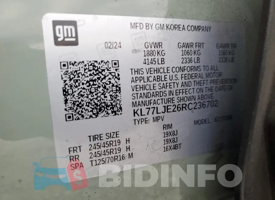 KL77LJE26RC236702 Photo# 13