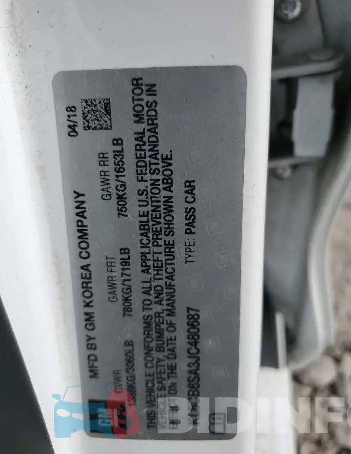 KL8CB6SA3JC480687 Photo# 12