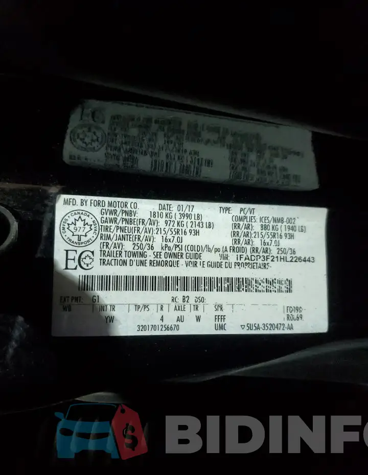 1FADP3F21HL226443 Photo# 12