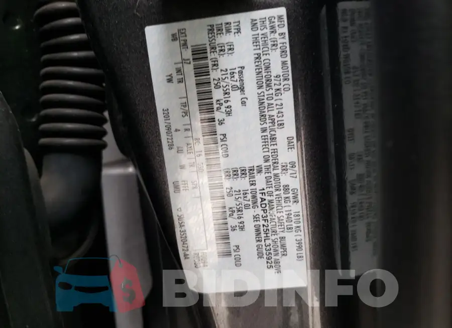 1FADP3F25HL335925 Photo# 12