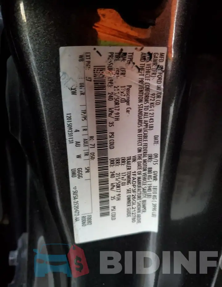1FADP3F26GL212780 Photo# 12
