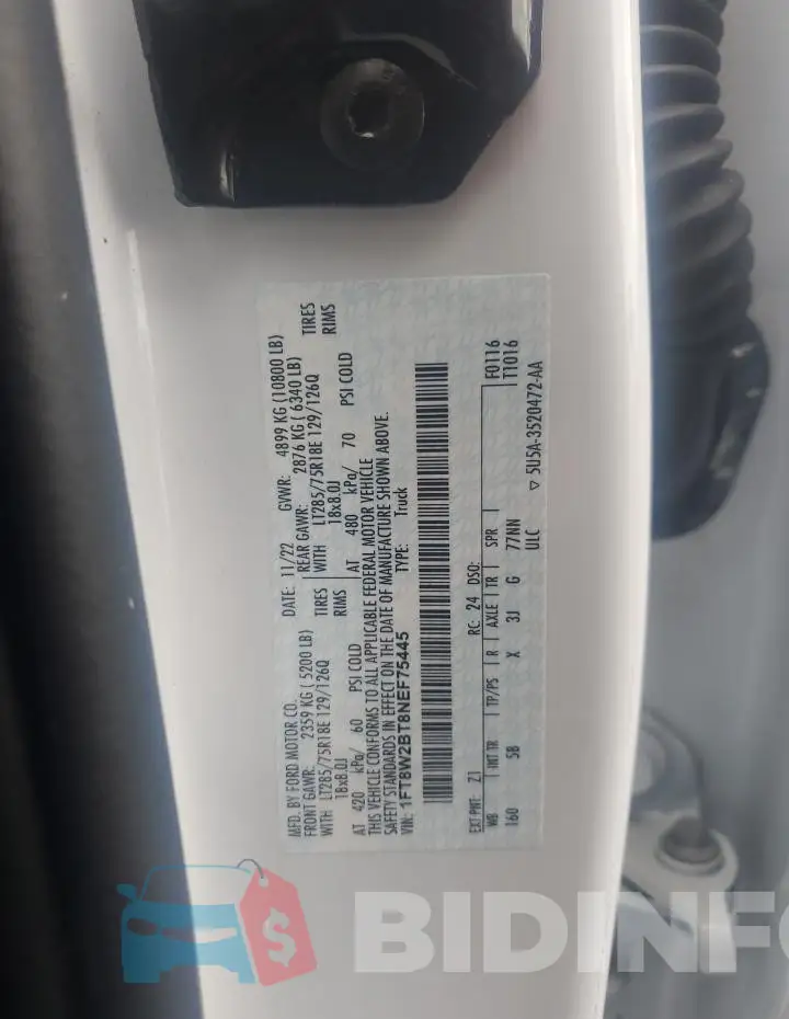 1FT8W2BT8NEF75445 Photo# 13