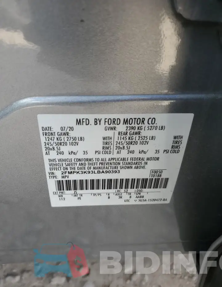 2FMPK3K93LBA90393 Photo# 14