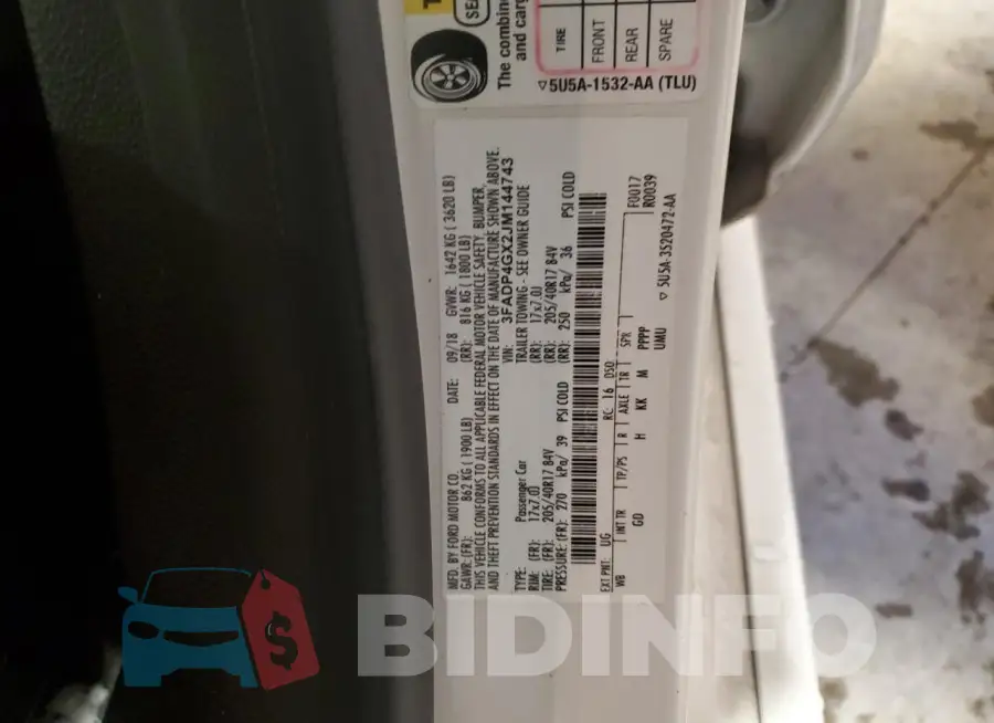 3FADP4GX2JM144743 Photo# 12