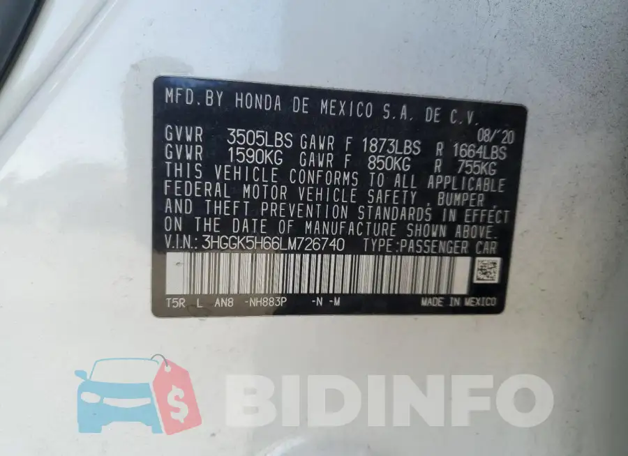 3HGGK5H66LM726740 Photo# 13