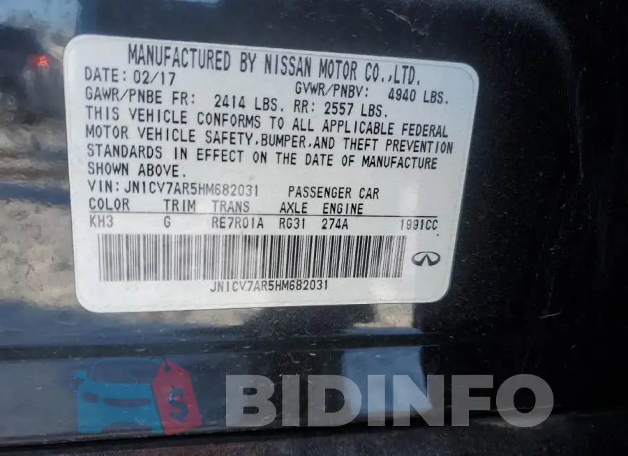 JN1CV7AR5HM682031 Photo# 12