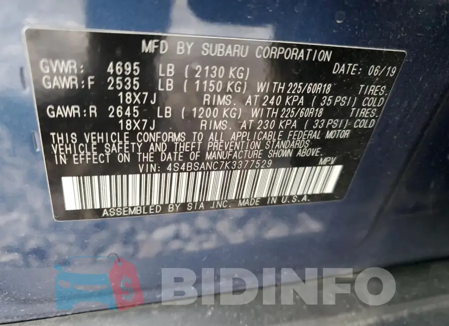 4S4BSANC7K3377529 Photo# 13
