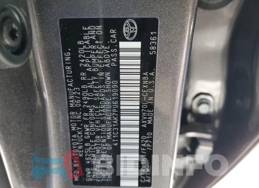 4T1C31AK7PU619090 Photo# 12