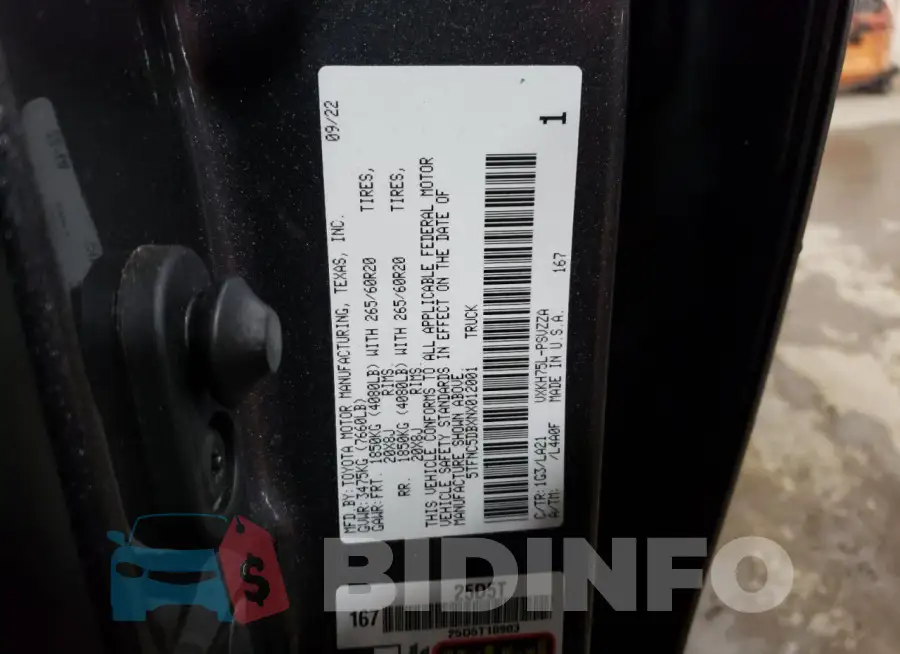 5TFNC5DBXNX012001 Photo# 12