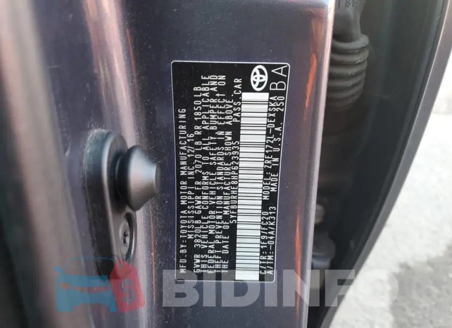 5YFBURHE8HP623935 Photo# 12