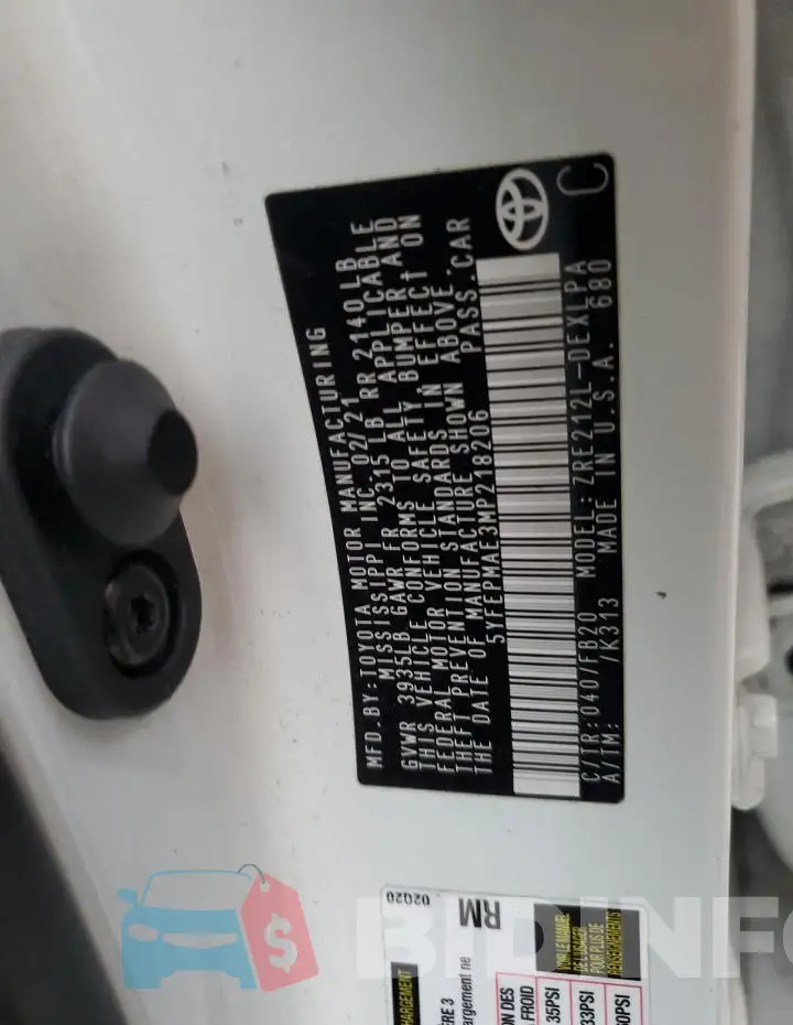 5YFEPMAE3MP218206 Photo# 12