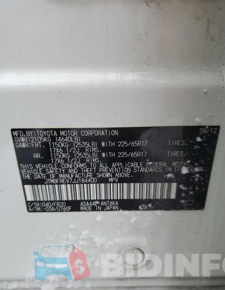 JTMBFREV7JJ184400 Photo# 14