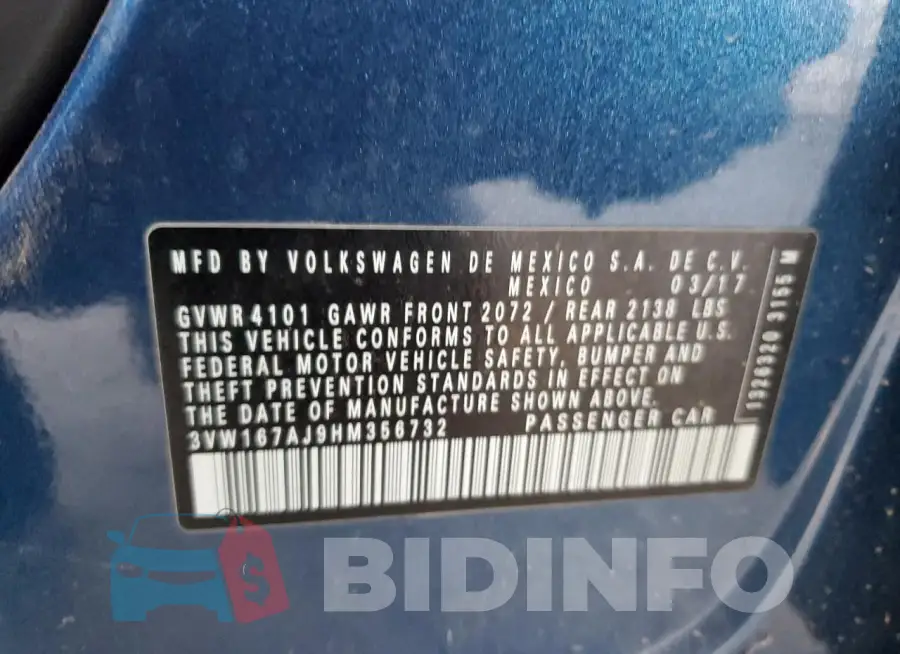 3VW167AJ9HM356732 Photo# 12