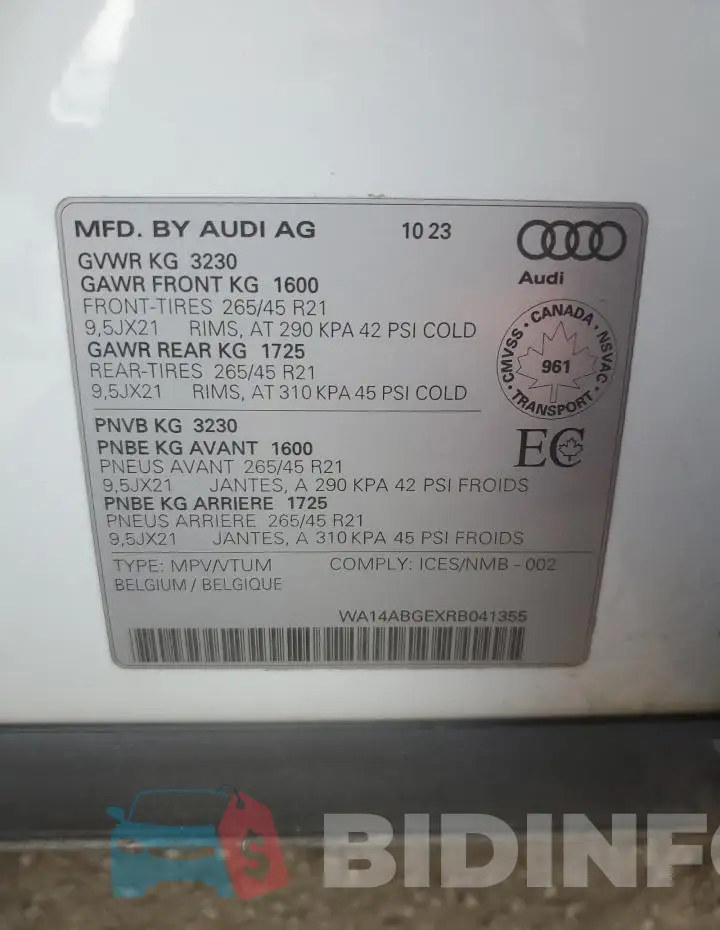 WA14ABGEXRB041355 Photo# 13