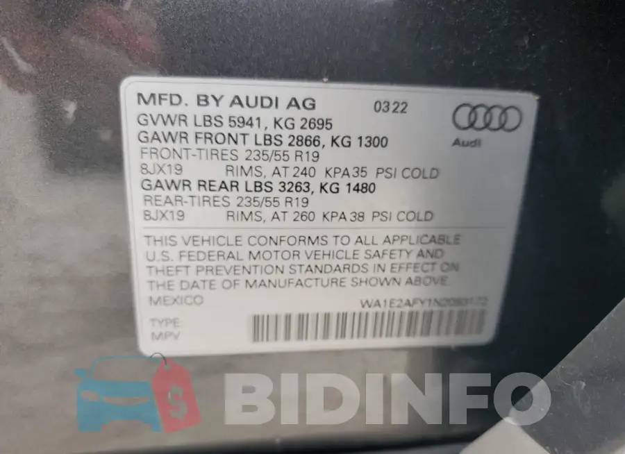 WA1E2AFY1N2083172 Photo# 14