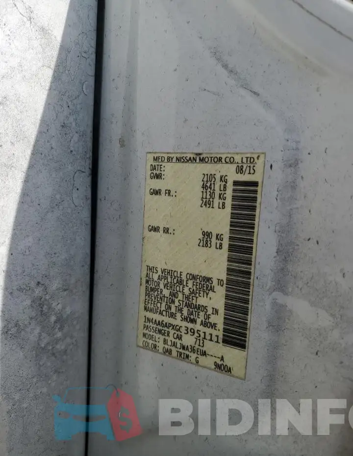 1N4AA6APXGC395111 Photo# 12