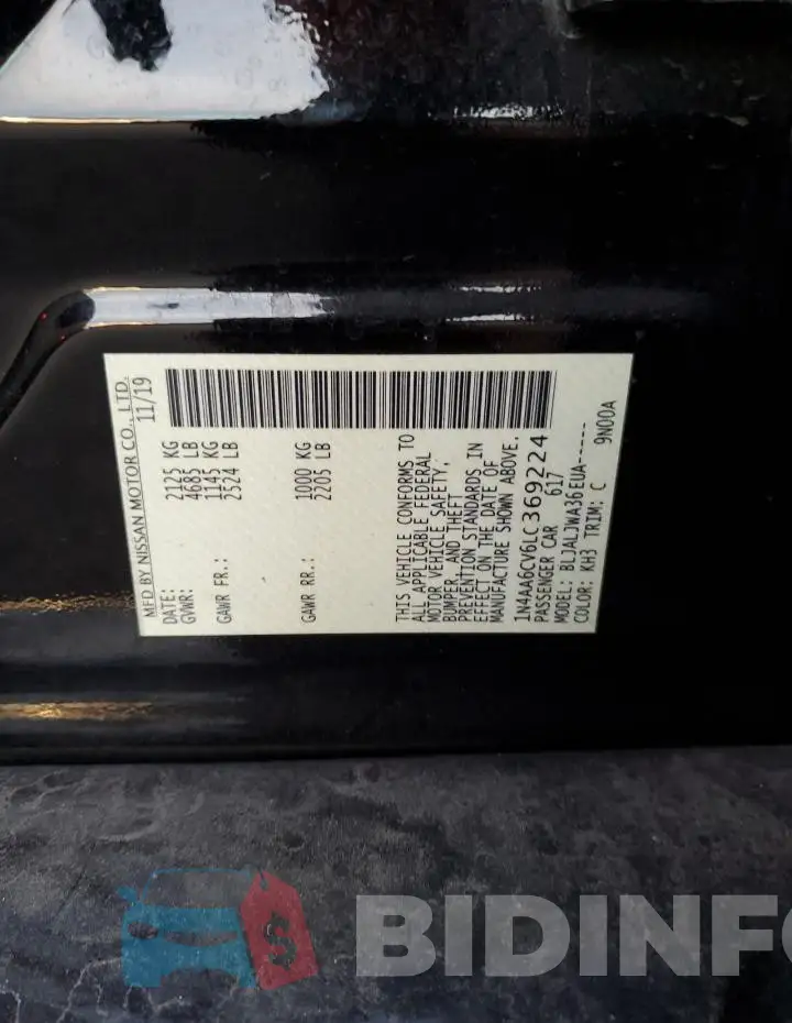 1N4AA6CV6LC369224 Photo# 13