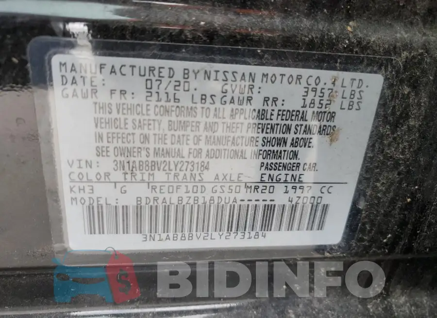 3N1AB8BV2LY273184 Photo# 12