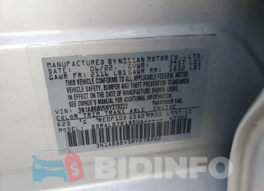 3N1AB8BV5NY278222 Photo# 12