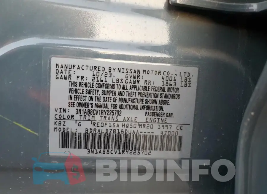 3N1AB8CV1RY225702 Photo# 13