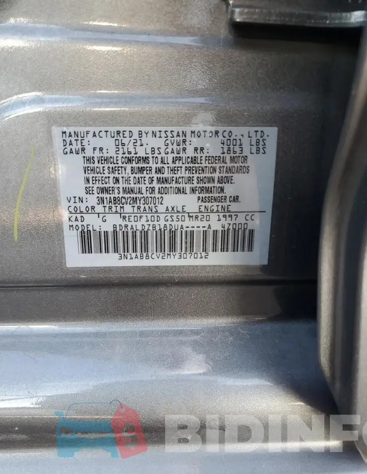 3N1AB8CV2MY307012 Photo# 12