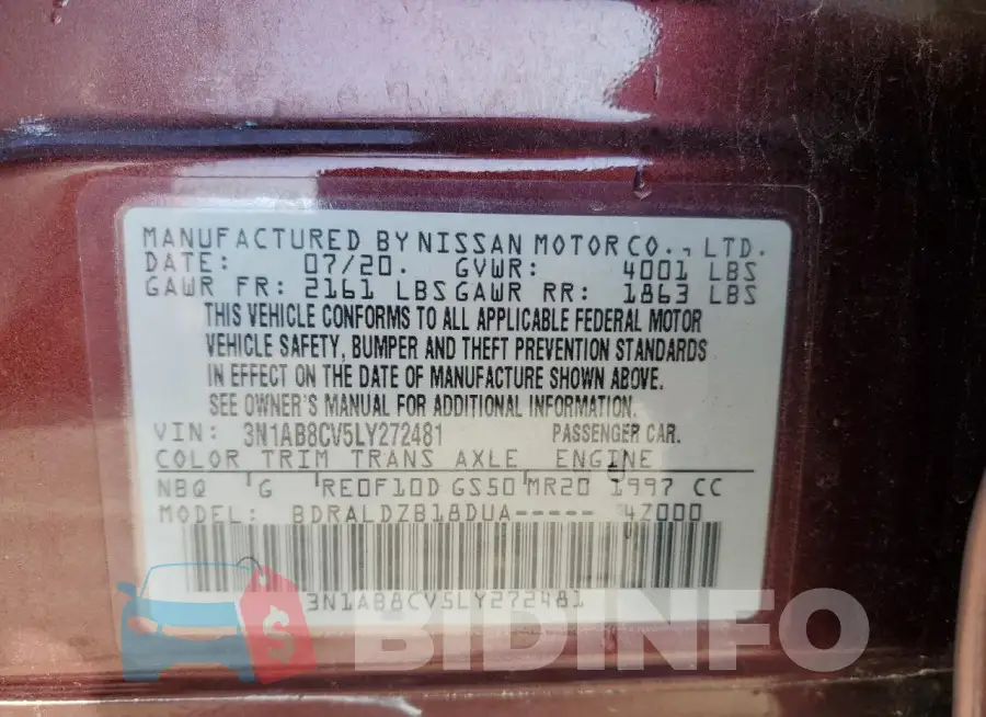 3N1AB8CV5LY272481 Photo# 12