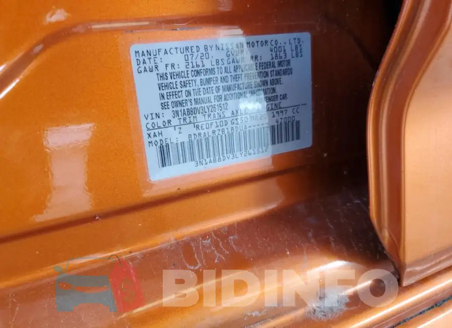 3N1AB8DV3LY261512 Photo# 12