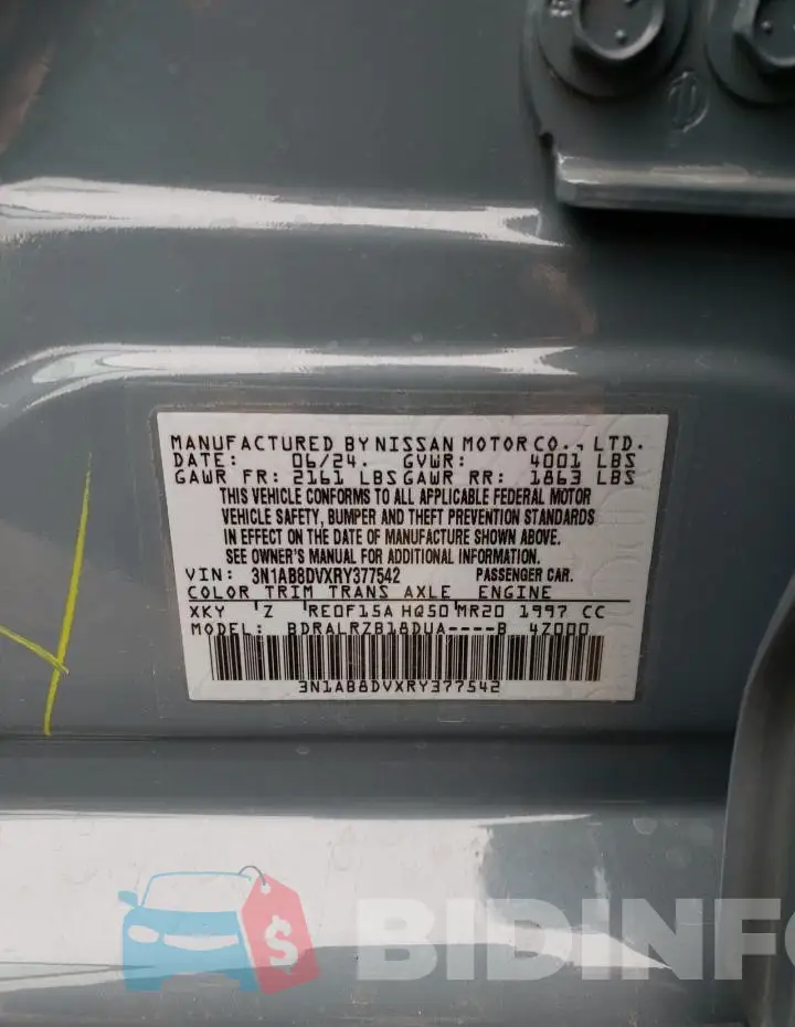 3N1AB8DVXRY377542 Photo# 12