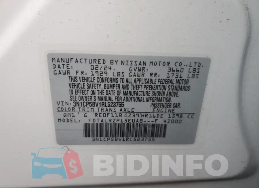 3N1CP5BV1RL523755 Photo# 14