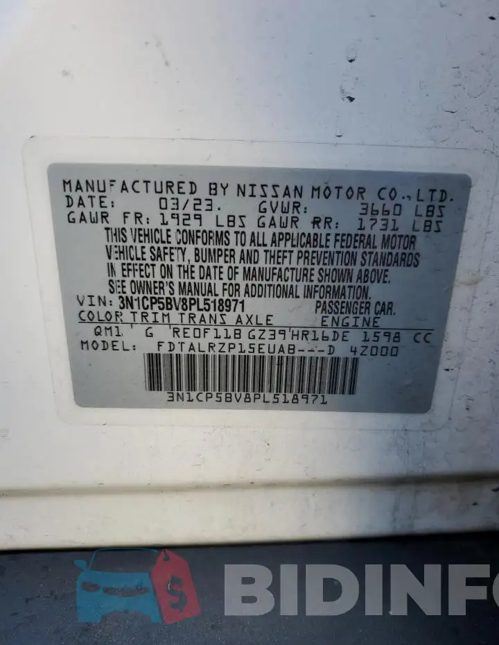 3N1CP5BV8PL518971 Photo# 13