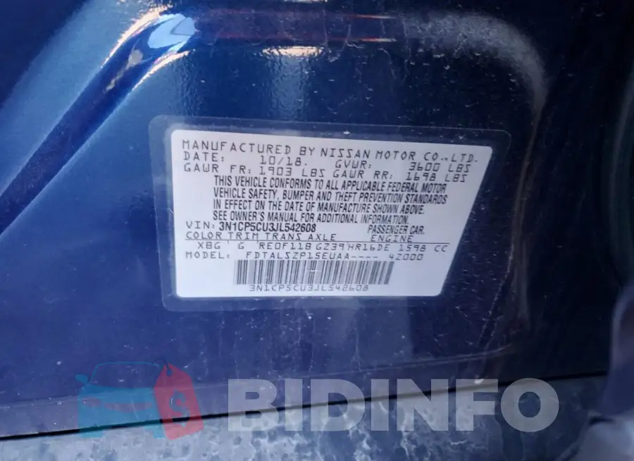 3N1CP5CU3JL542608 Photo# 12