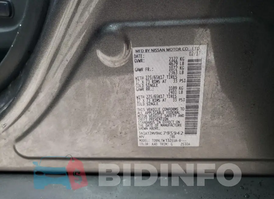 5N1AT2MV9HC795942 Photo# 13