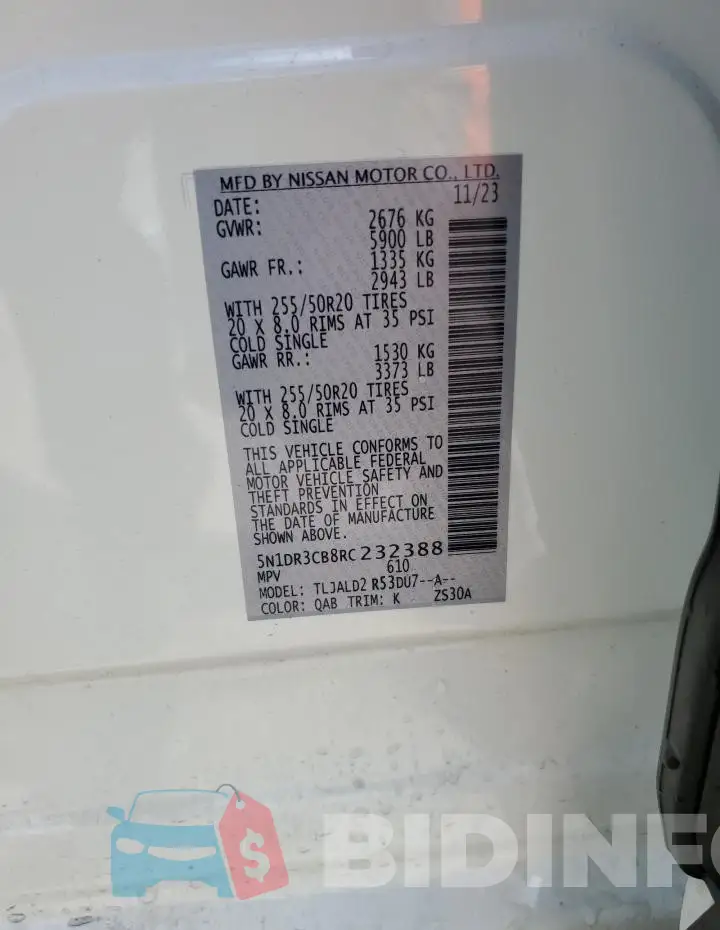 5N1DR3CB8RC232388 Photo# 13