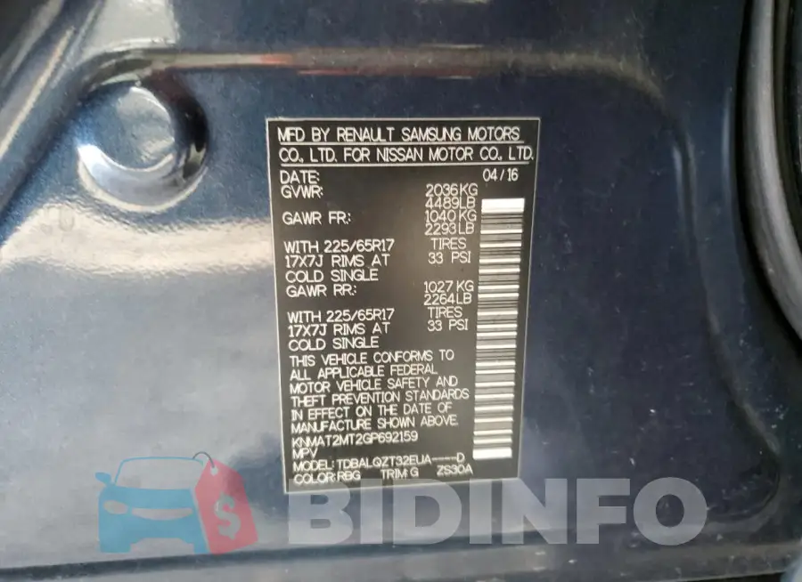 KNMAT2MT2GP692159 Photo# 13